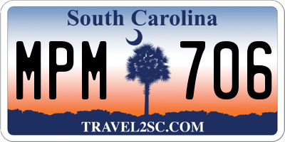 SC license plate MPM706