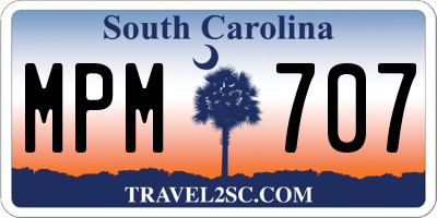 SC license plate MPM707