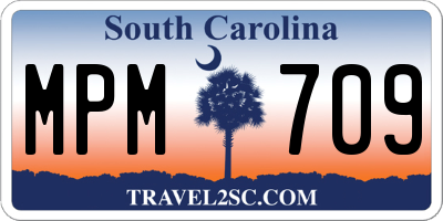 SC license plate MPM709