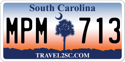 SC license plate MPM713