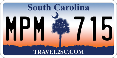 SC license plate MPM715