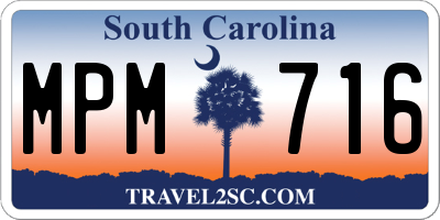 SC license plate MPM716