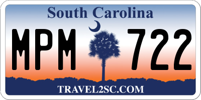 SC license plate MPM722