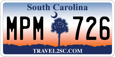 SC license plate MPM726