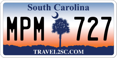 SC license plate MPM727