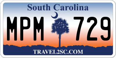 SC license plate MPM729