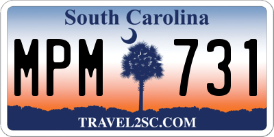 SC license plate MPM731