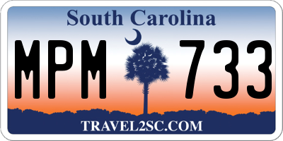 SC license plate MPM733