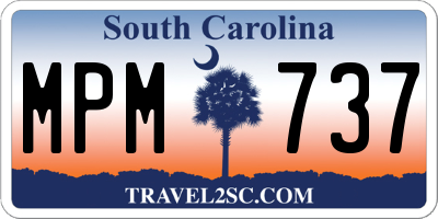 SC license plate MPM737