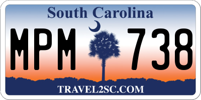 SC license plate MPM738