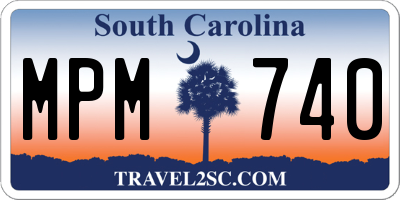 SC license plate MPM740