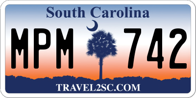 SC license plate MPM742