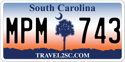 SC license plate MPM743