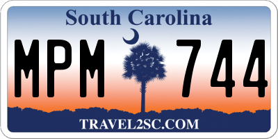 SC license plate MPM744
