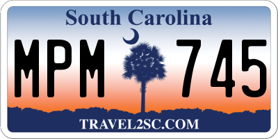 SC license plate MPM745