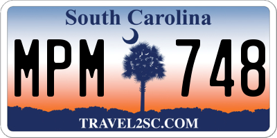 SC license plate MPM748