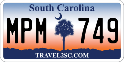 SC license plate MPM749