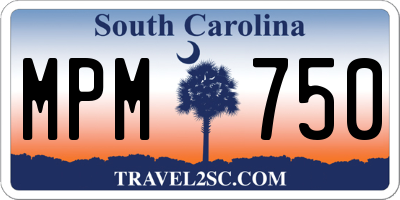 SC license plate MPM750