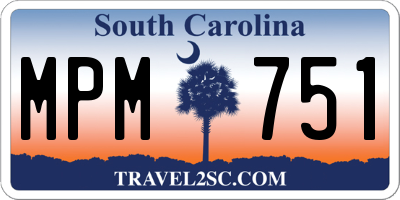 SC license plate MPM751