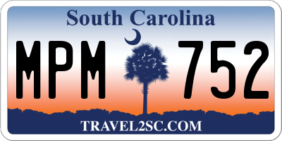 SC license plate MPM752