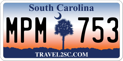 SC license plate MPM753