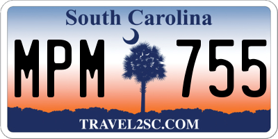 SC license plate MPM755