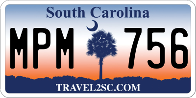 SC license plate MPM756