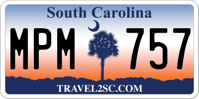 SC license plate MPM757