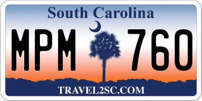 SC license plate MPM760