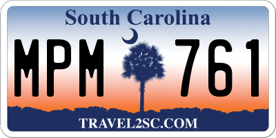 SC license plate MPM761