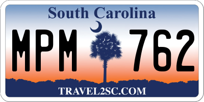 SC license plate MPM762
