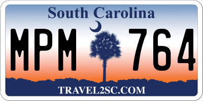SC license plate MPM764