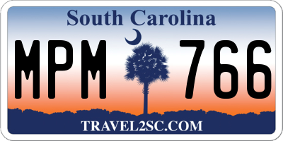 SC license plate MPM766