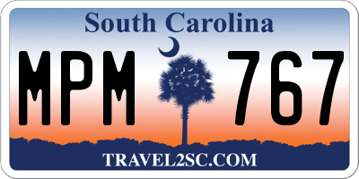SC license plate MPM767