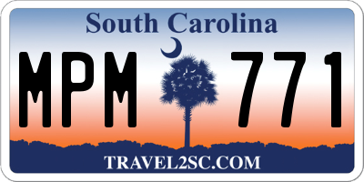 SC license plate MPM771