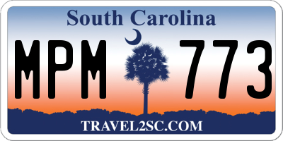 SC license plate MPM773