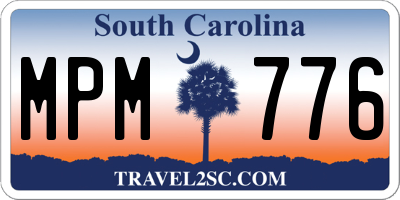 SC license plate MPM776
