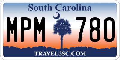 SC license plate MPM780