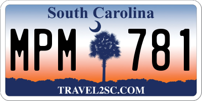 SC license plate MPM781