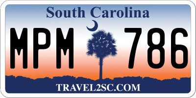 SC license plate MPM786