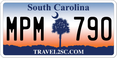 SC license plate MPM790