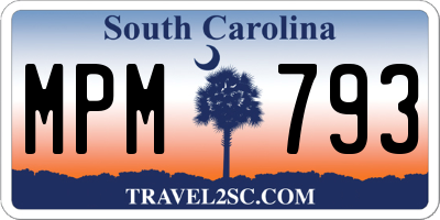 SC license plate MPM793