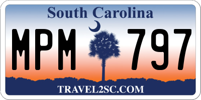 SC license plate MPM797