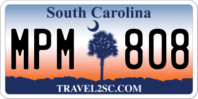 SC license plate MPM808