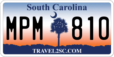 SC license plate MPM810