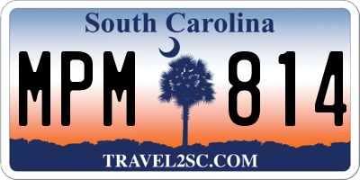 SC license plate MPM814