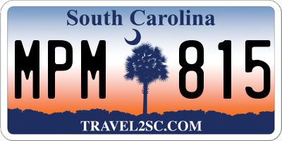 SC license plate MPM815