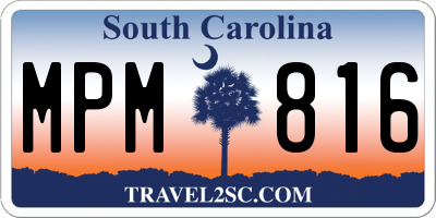 SC license plate MPM816