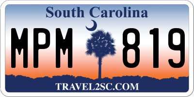 SC license plate MPM819