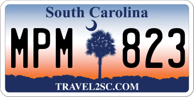 SC license plate MPM823